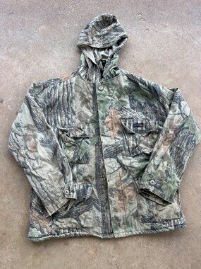 Vintage Rattlers Brand Mens Camouflage Hooded Jacket USA Made